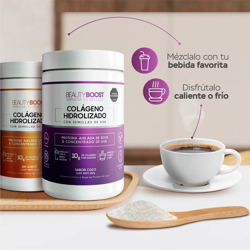 KIT 2 COLÁGENOS HIDROLIZADOS CON RESVERATROL BEAUTY BOOST (EL COLÁGENO DE LAS CELEBRIDADES) - PAGUE 1 LLEVE 2