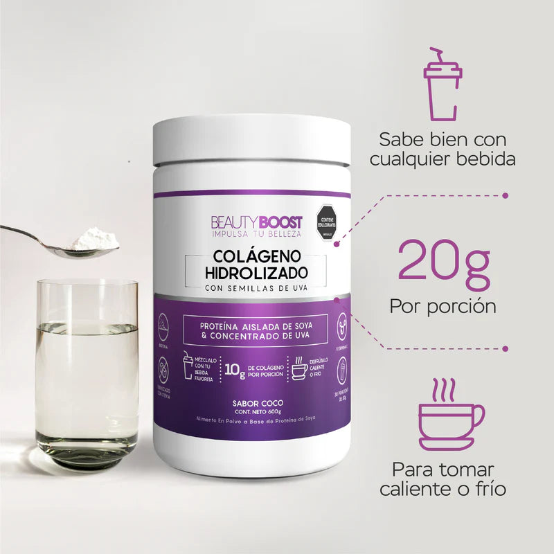 KIT 2 COLÁGENOS HIDROLIZADOS CON RESVERATROL BEAUTY BOOST (EL COLÁGENO DE LAS CELEBRIDADES) - PAGUE 1 LLEVE 2