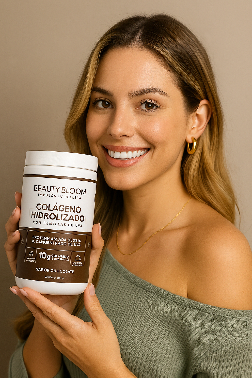PAGA 1 LLEVA 2: COLÁGENO HIDROLIZADO CON RESVERATROL BEAUTY BLOOM - FRASCO POR 600 GRAMOS
